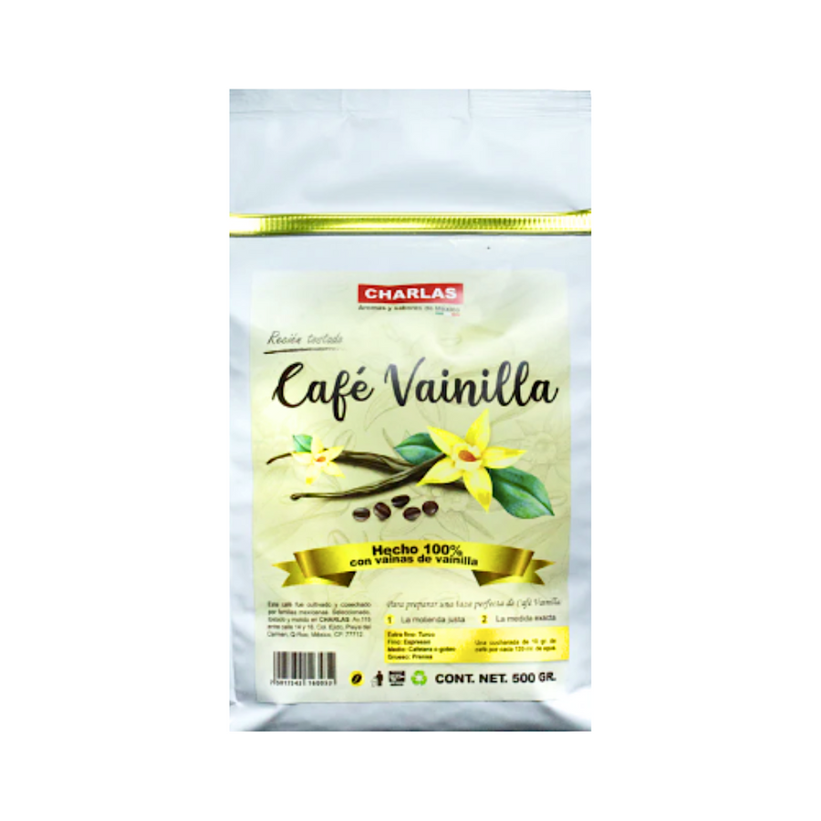 Café Vainilla l Con Vaina de Vainilla 100% natural/500 grs. - Charlas Café®