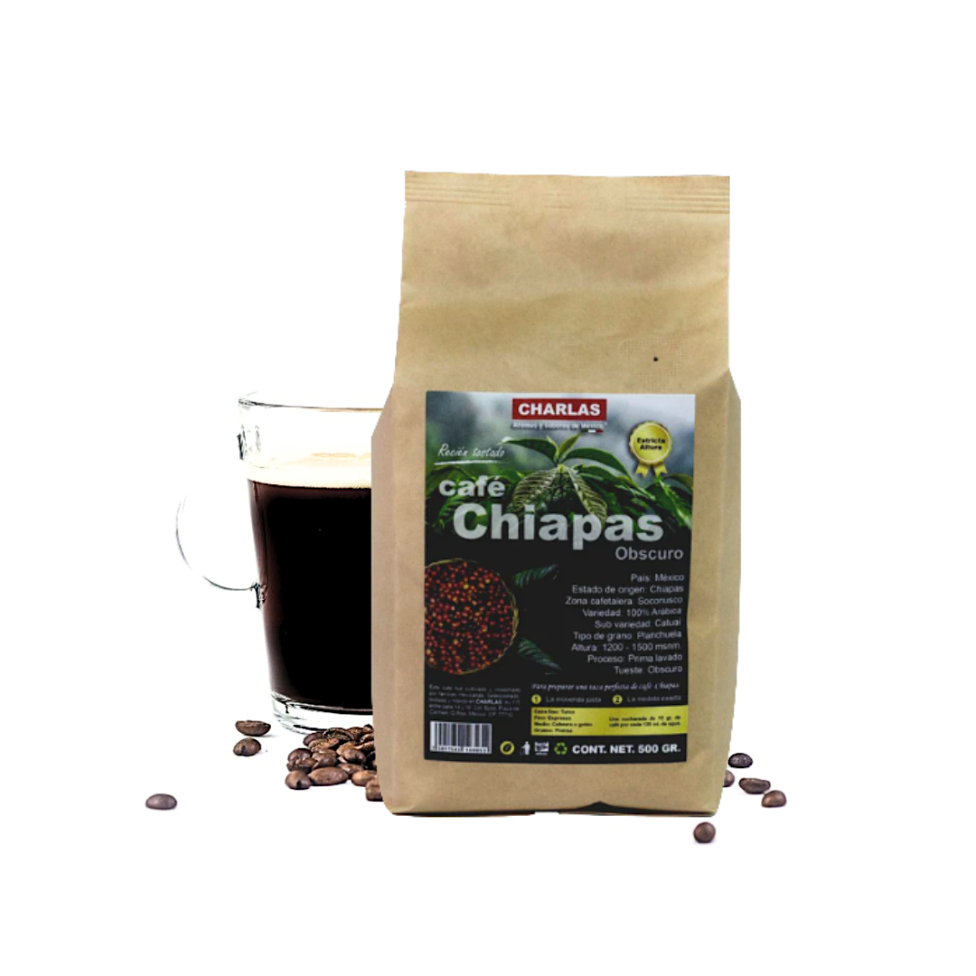 Café Chiapas Tostado Obscuro/500 grs. - Charlas Café®