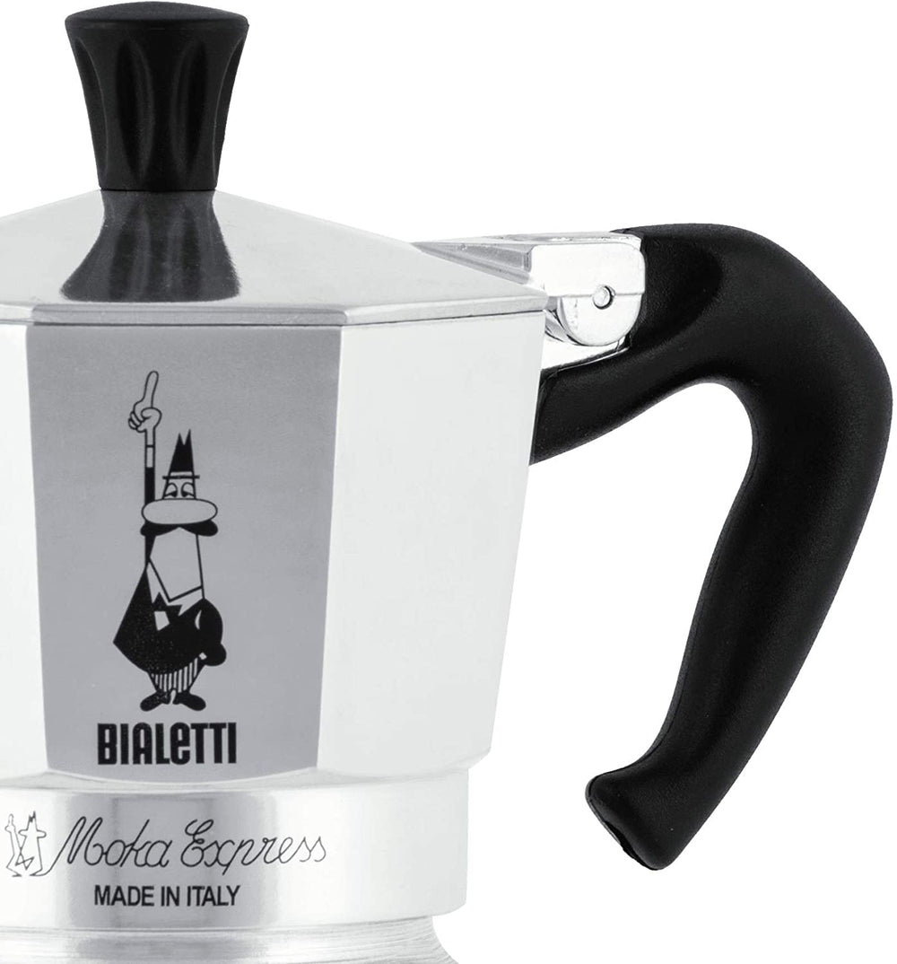Bialetti® 6800 Moka Express Percolator, Plateado - Charlas Café®